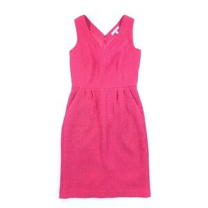 Banana Republic Pink Textured Sheath Dress